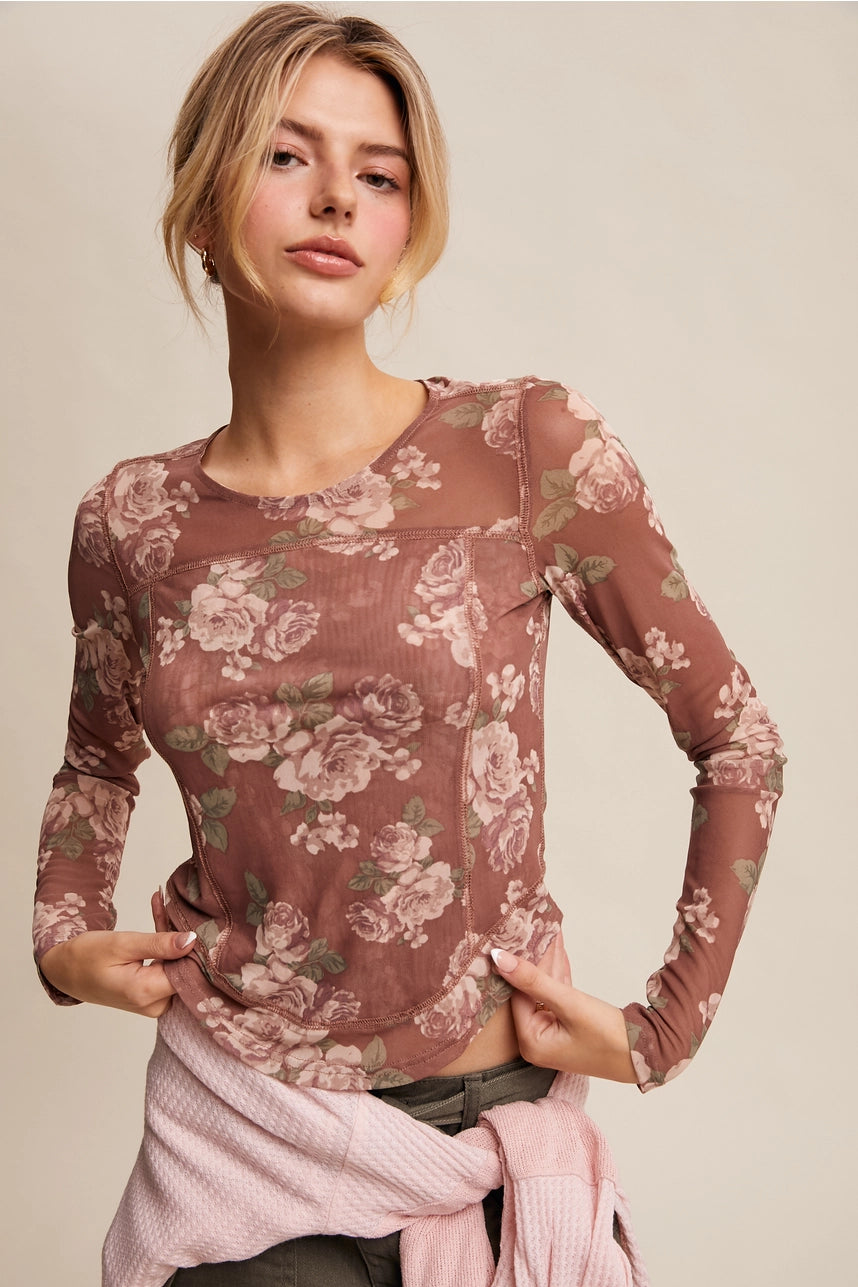 Sheer Bloom Top