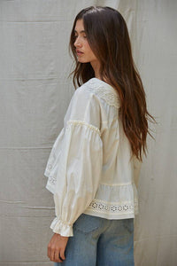 Eyelet Collar Blouse