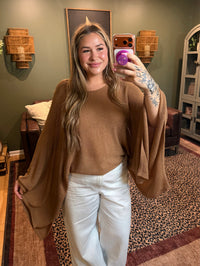 Cropped Poncho Sweater