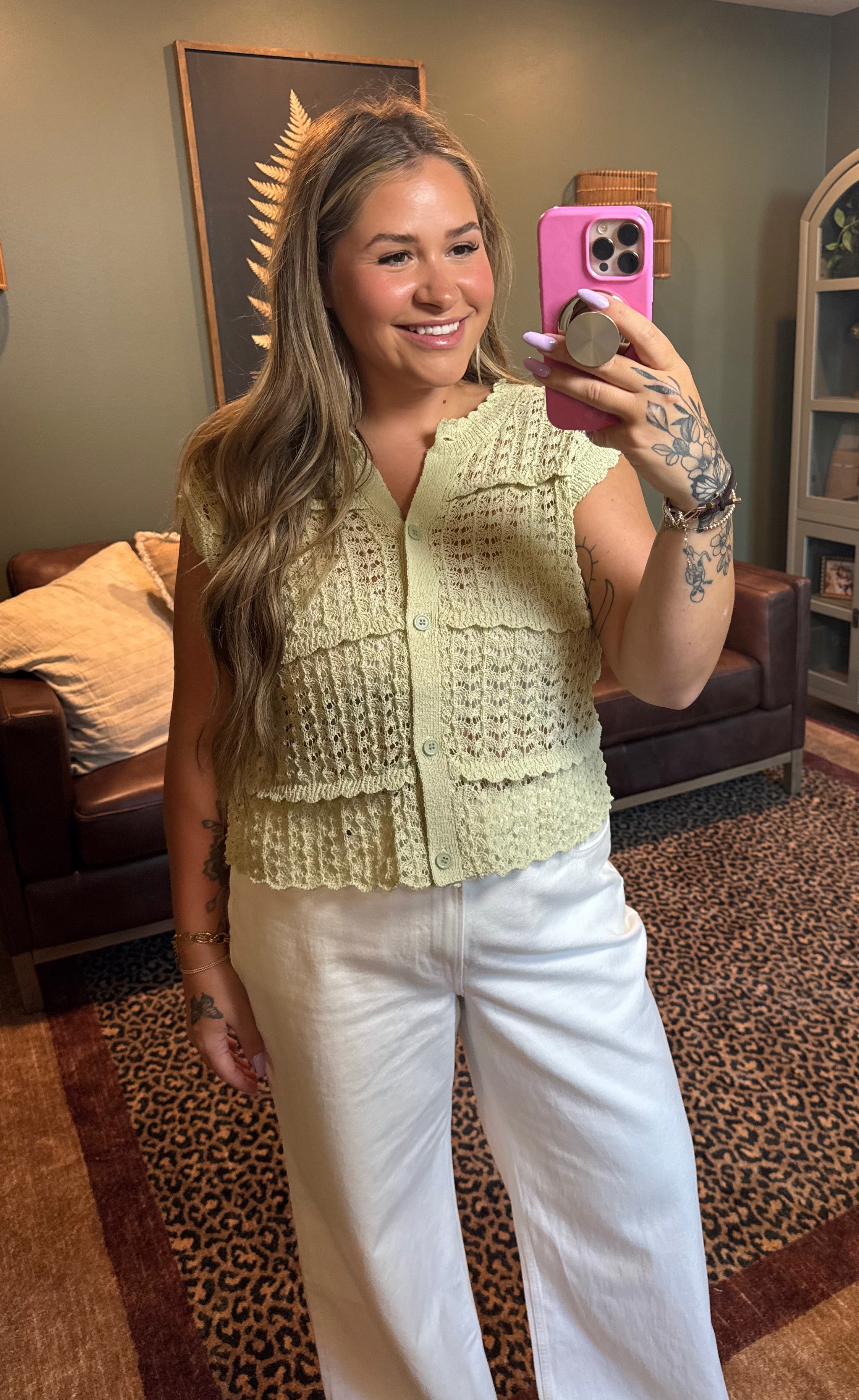 Wrapped in Sage Top