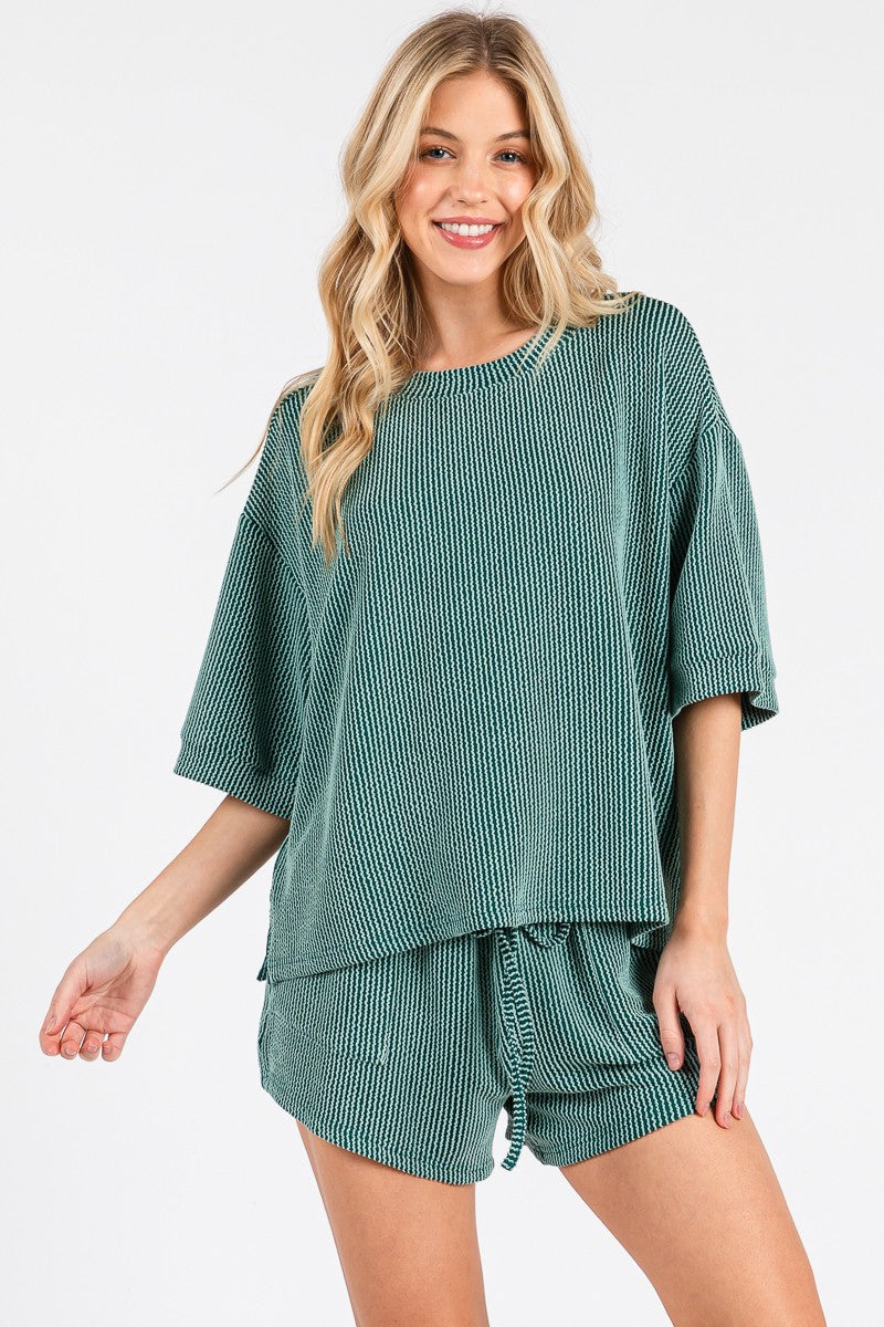 Ribbed Teal Set