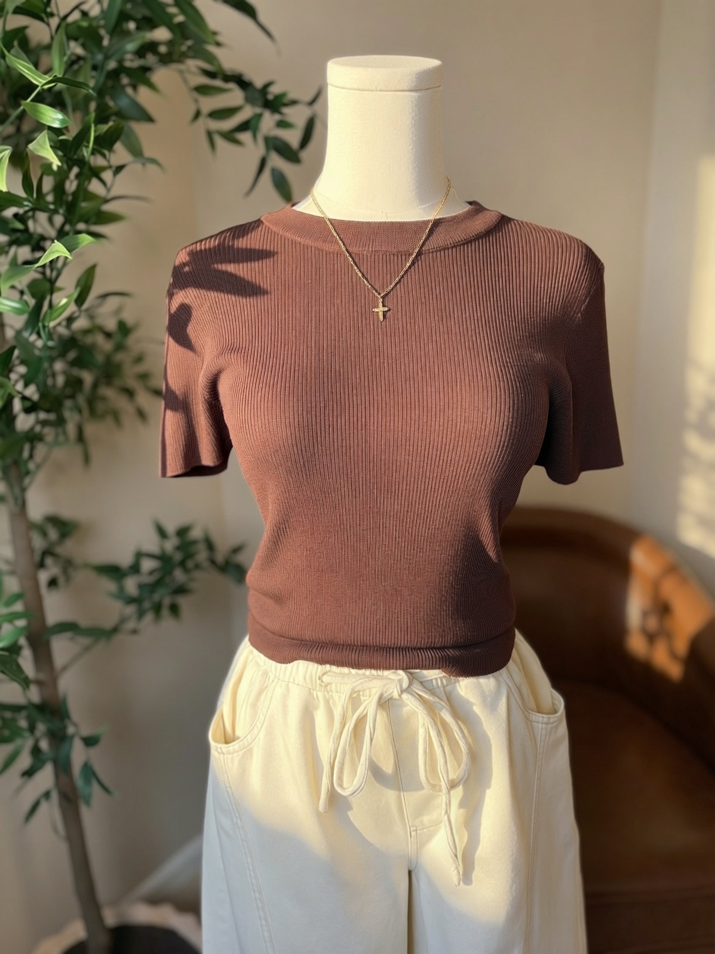 Mocha Minimal Tee