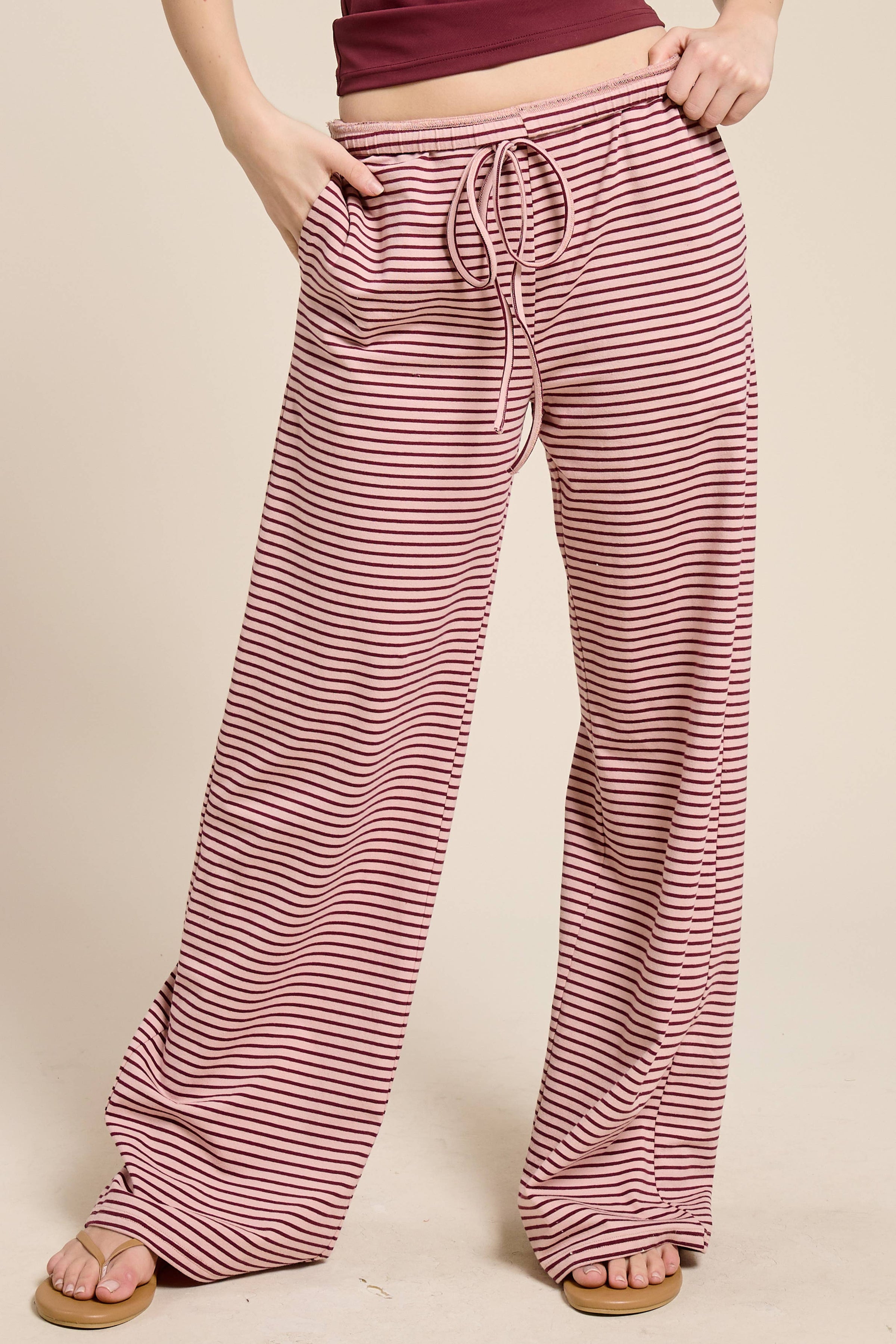Berry Wide Leg Pant