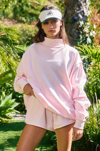 Ballet Pink Mock Neck