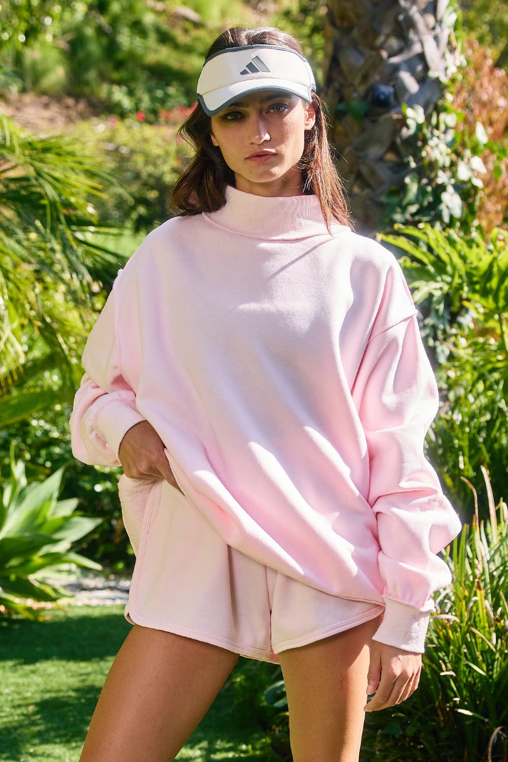 Ballet Pink Mock Neck