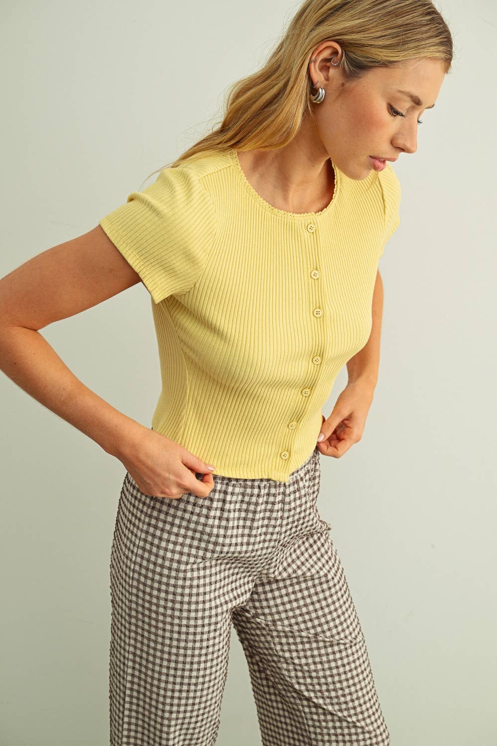 Lemon Button Front