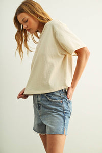 Mushroom Linen Top