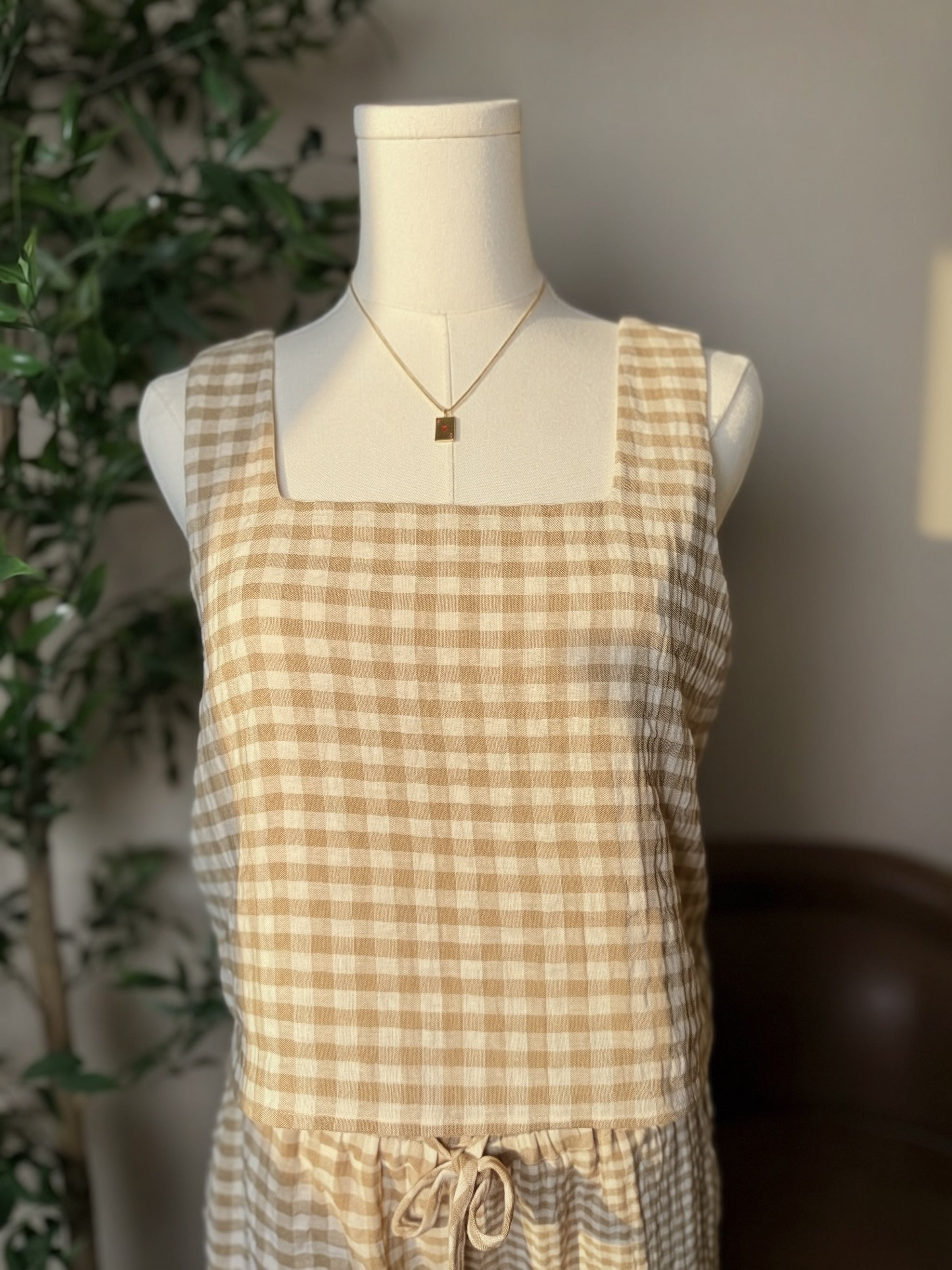 Desert Check Top