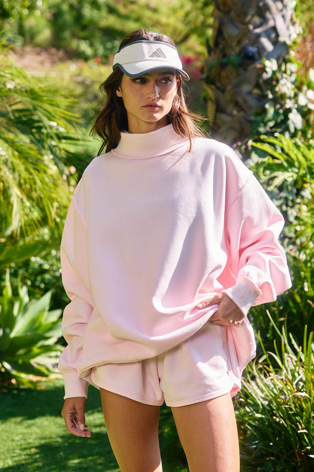 Ballet Pink Mock Neck