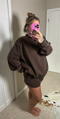 Chocolate Mock Neck