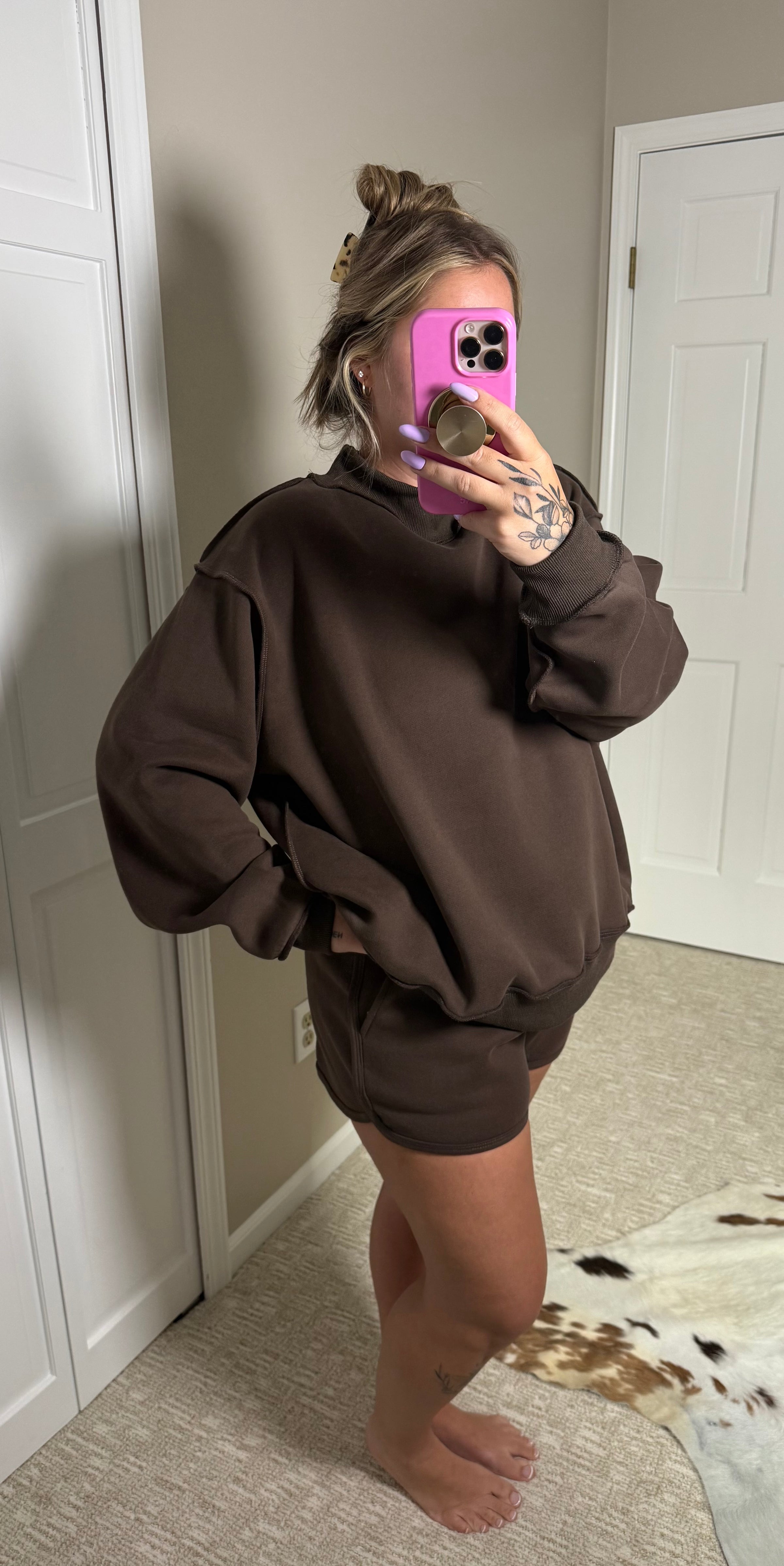 Chocolate Mock Neck