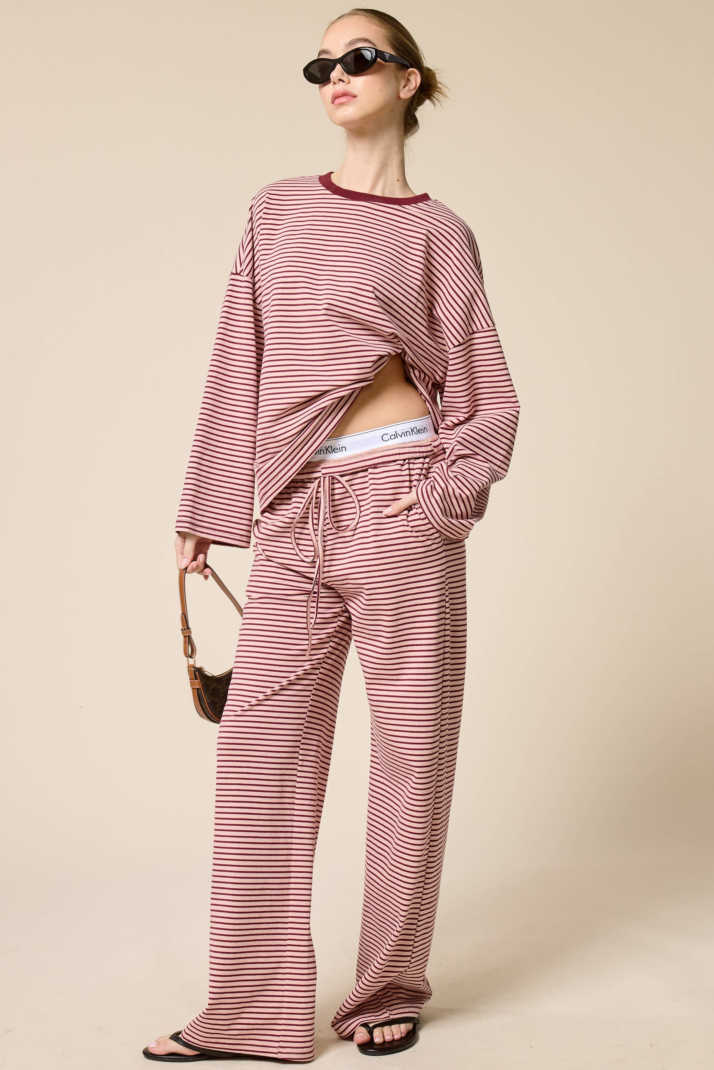Berry Wide Leg Pant
