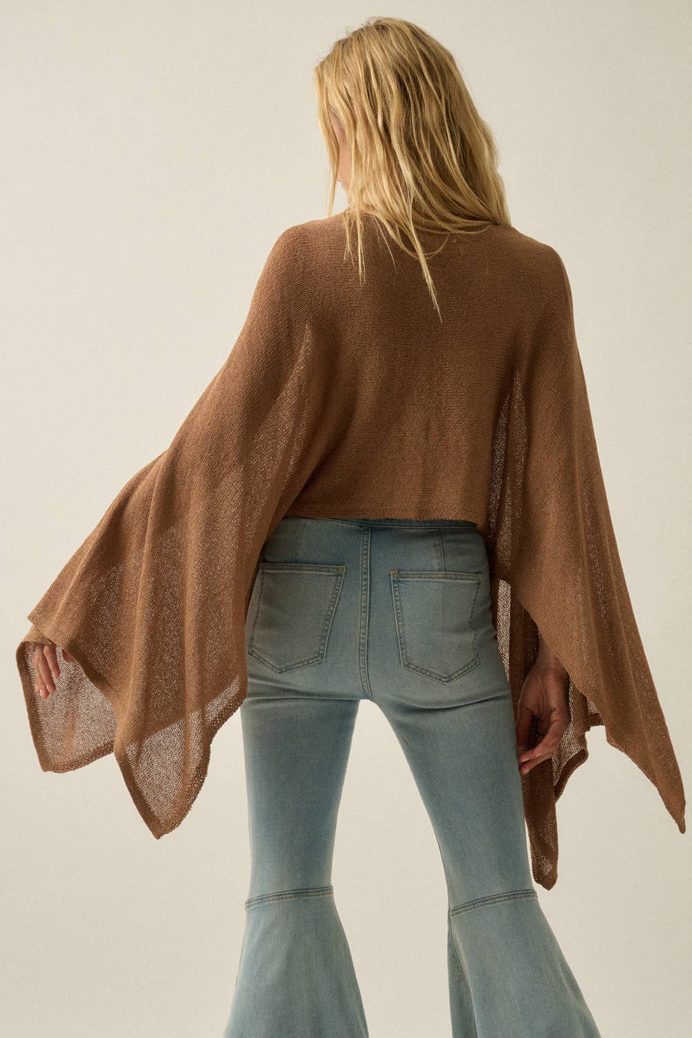 Cropped Poncho Sweater