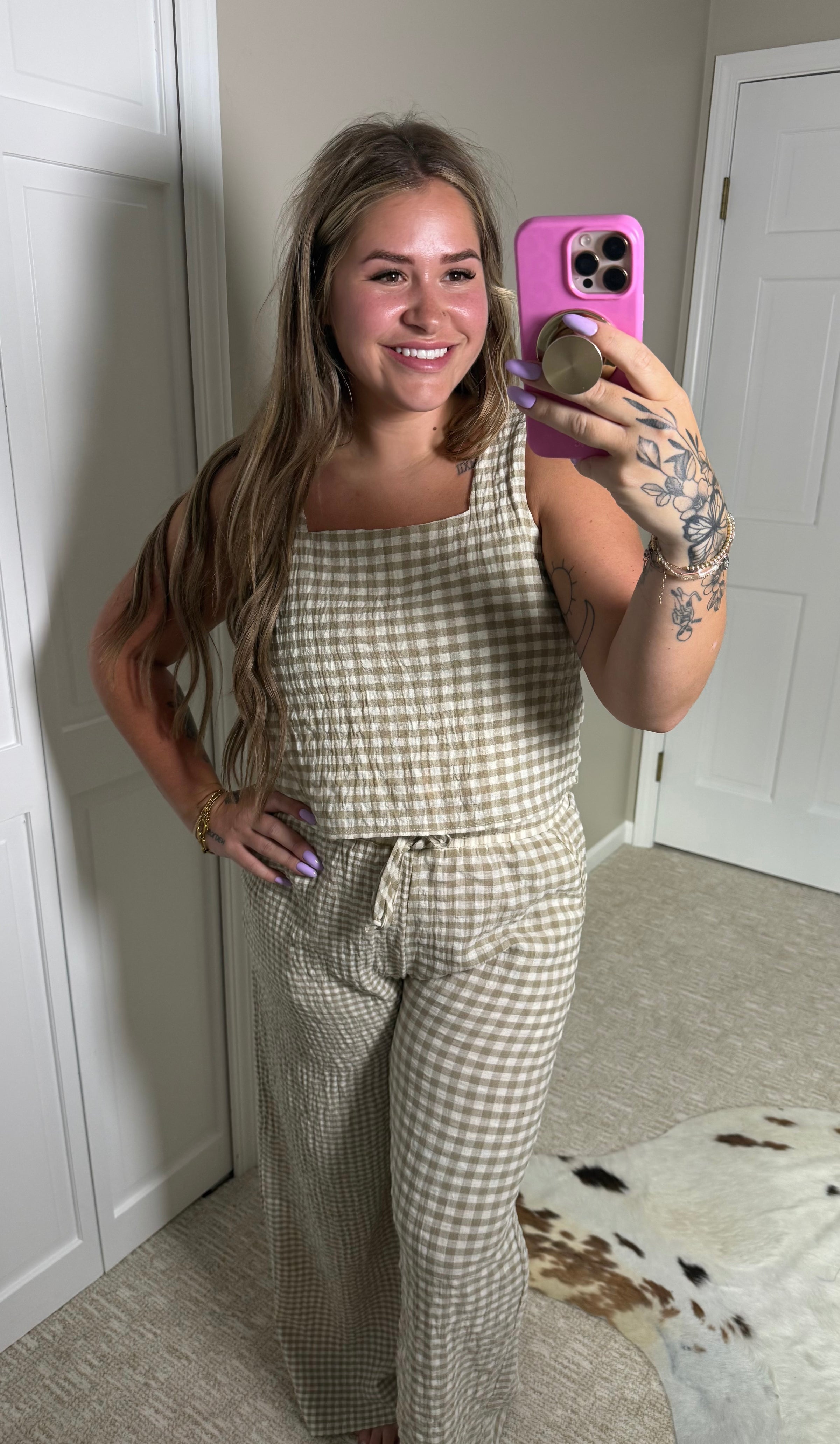 Desert Check Top