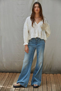 Eyelet Collar Blouse