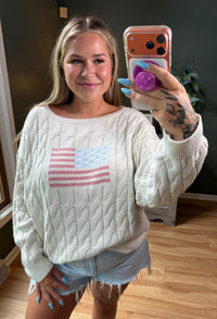 American Flag Sweater