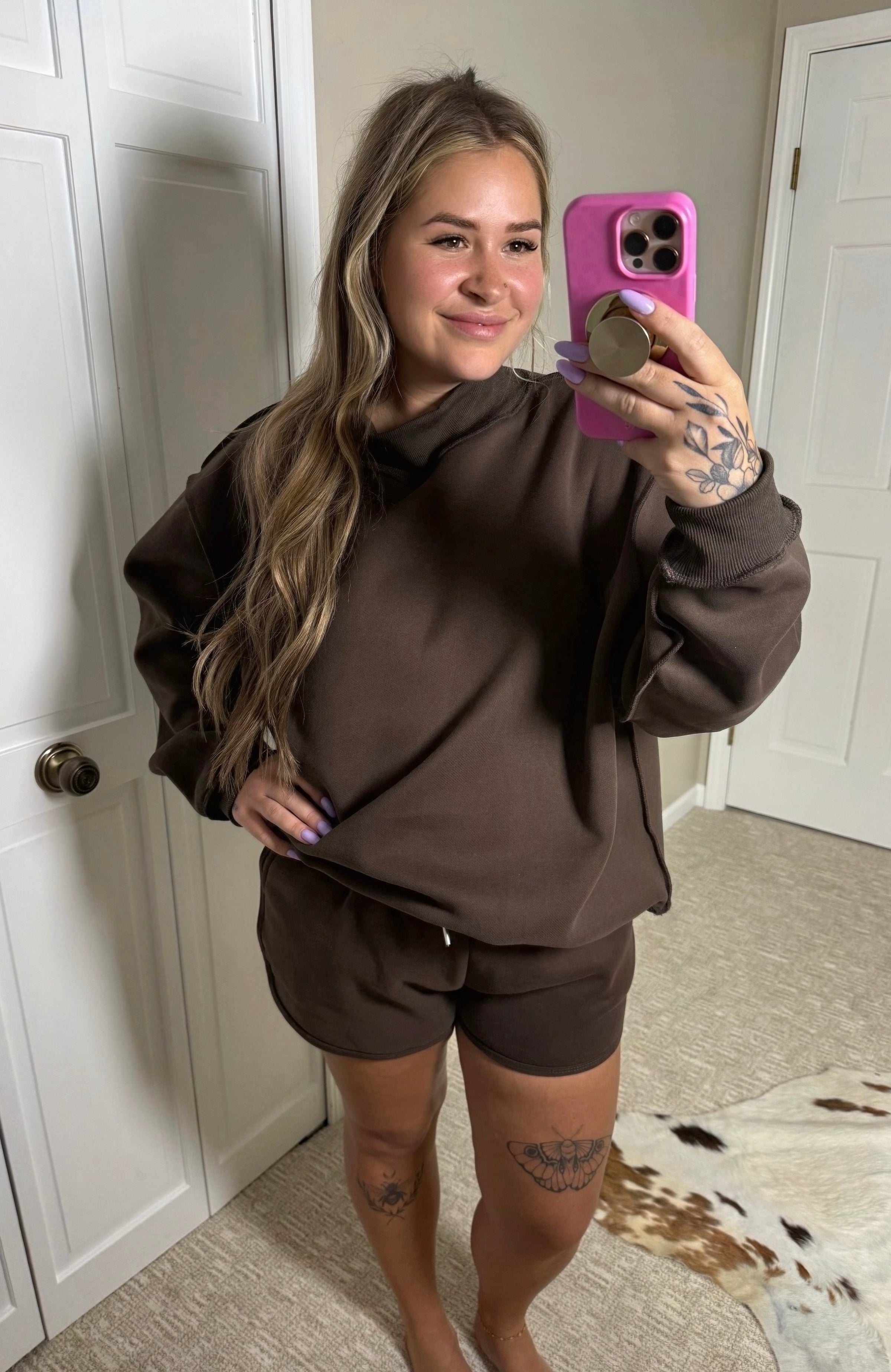 Chocolate Mock Neck