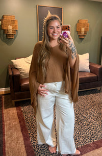 Cropped Poncho Sweater