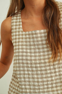 Desert Check Top