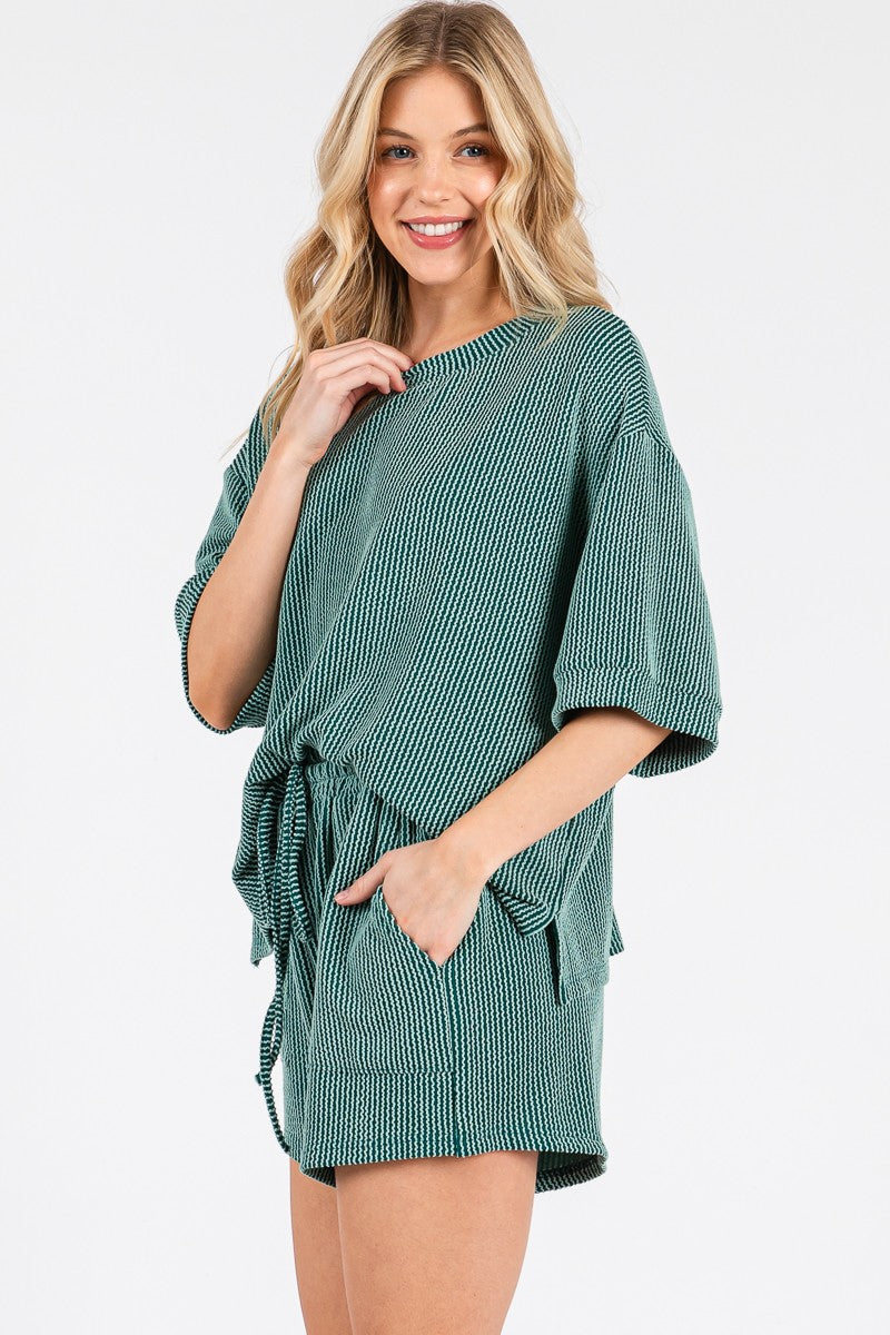 Ribbed Teal Set