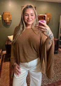 Cropped Poncho Sweater