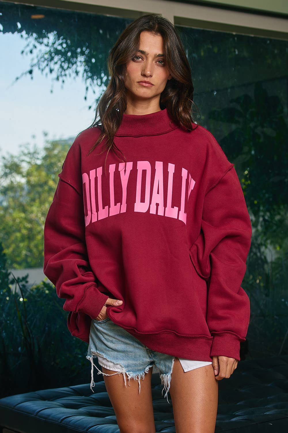 Dilly Dally Mock Neck