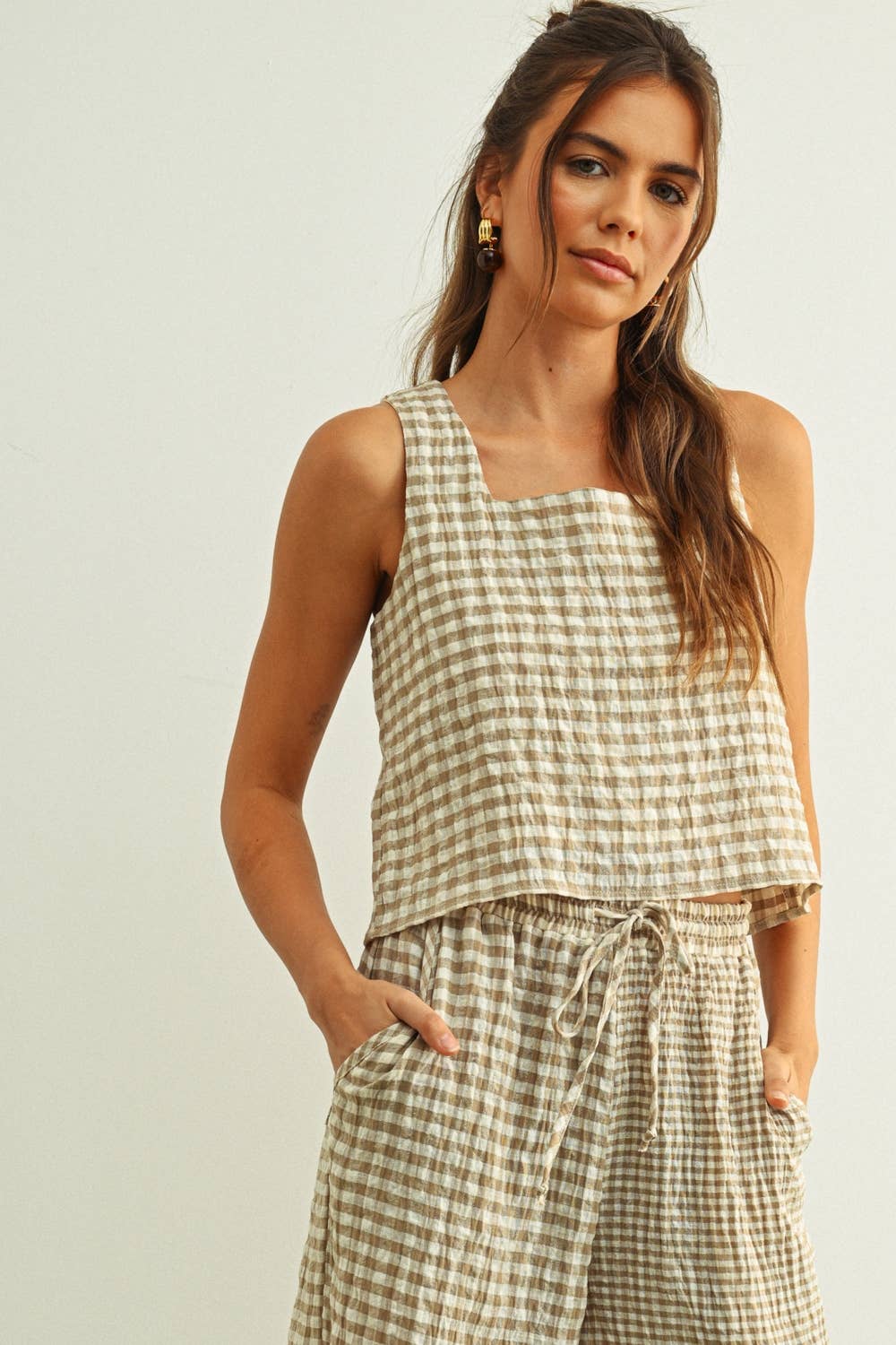 Desert Check Top