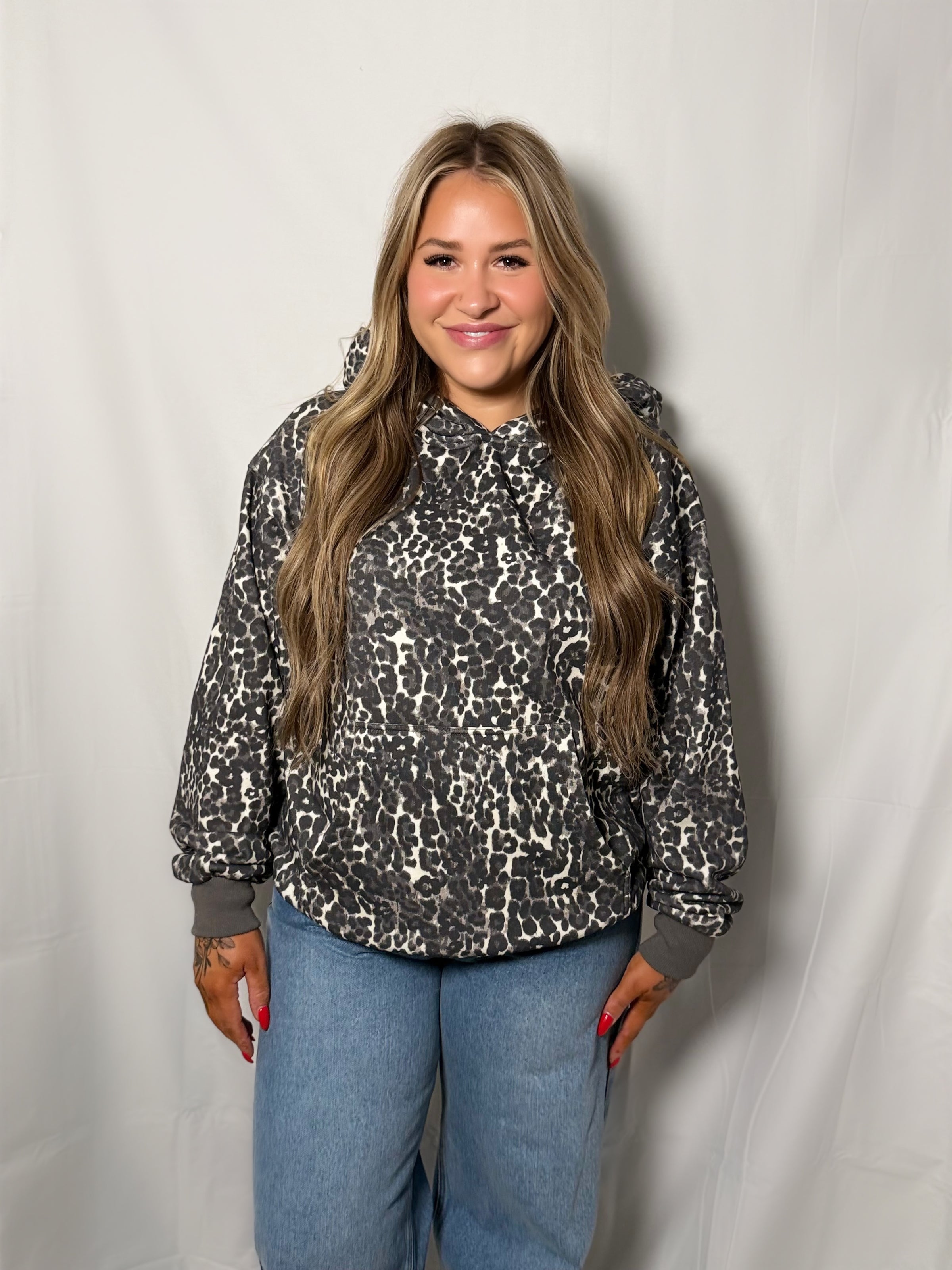 Cheetah Fleece Hoodie