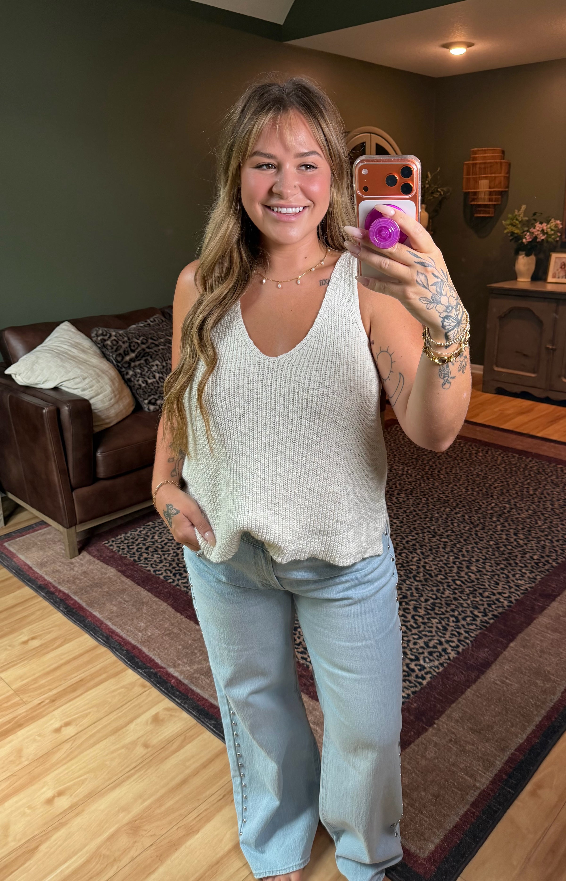 Daisy Knit Tank