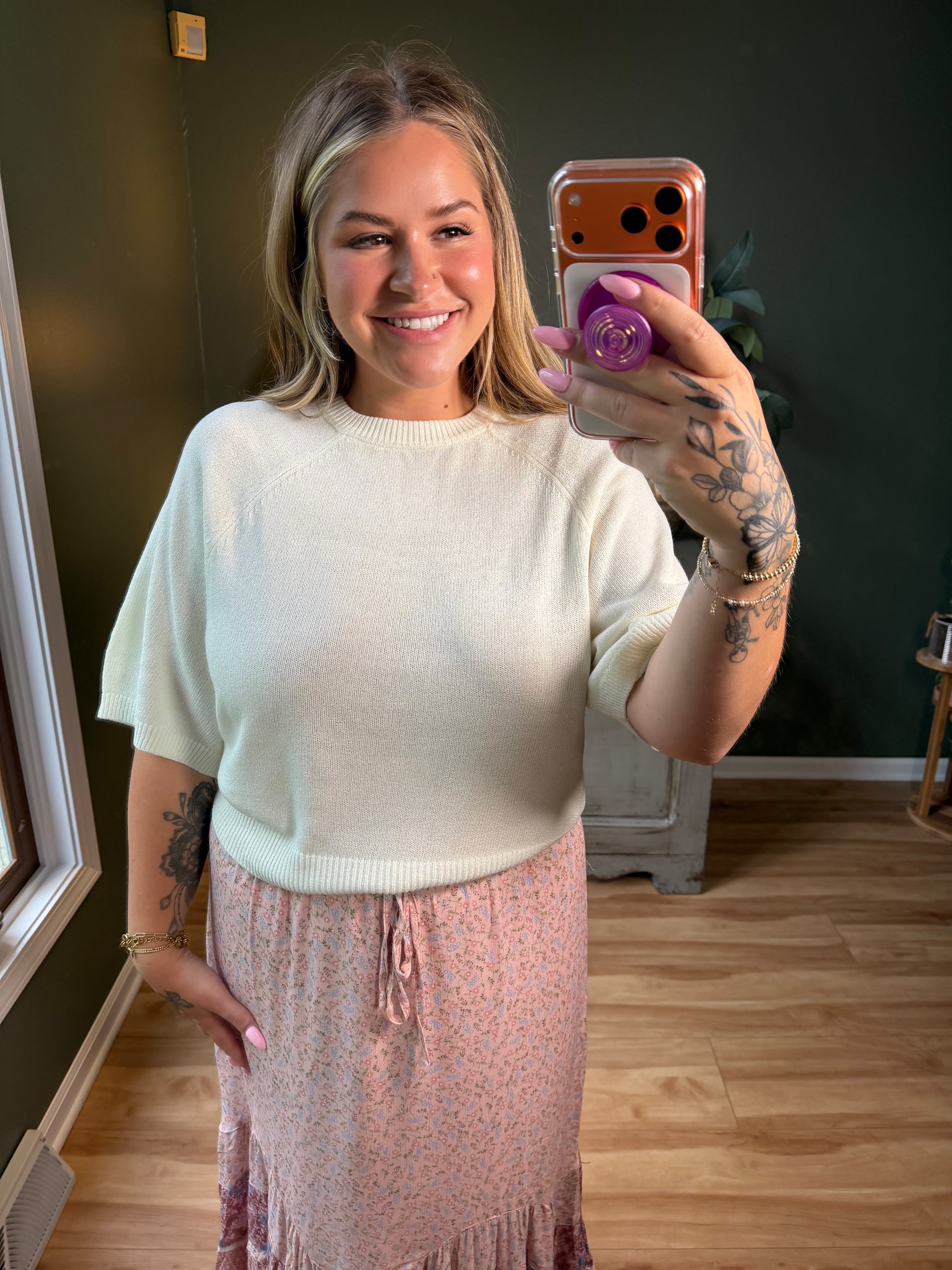 Raglan Cream Knit