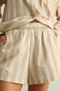 Oatmeal Stripe Shorts
