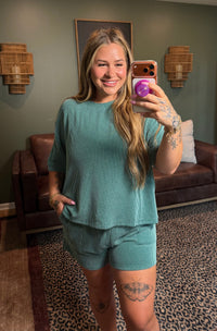 Ribbed Teal Set