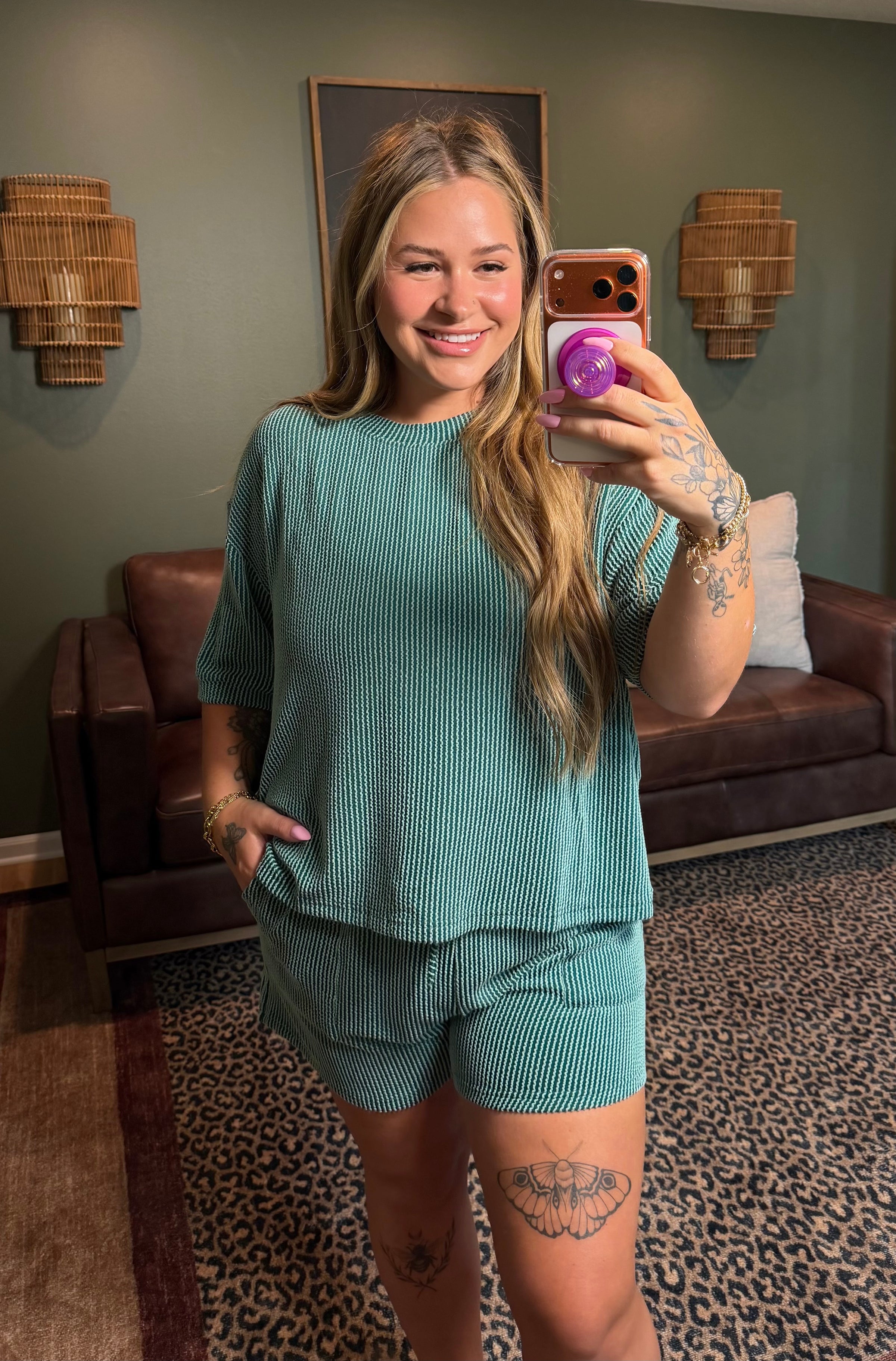 Ribbed Teal Set