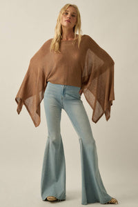 Cropped Poncho Sweater
