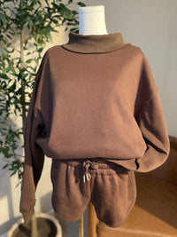 Chocolate Mock Neck