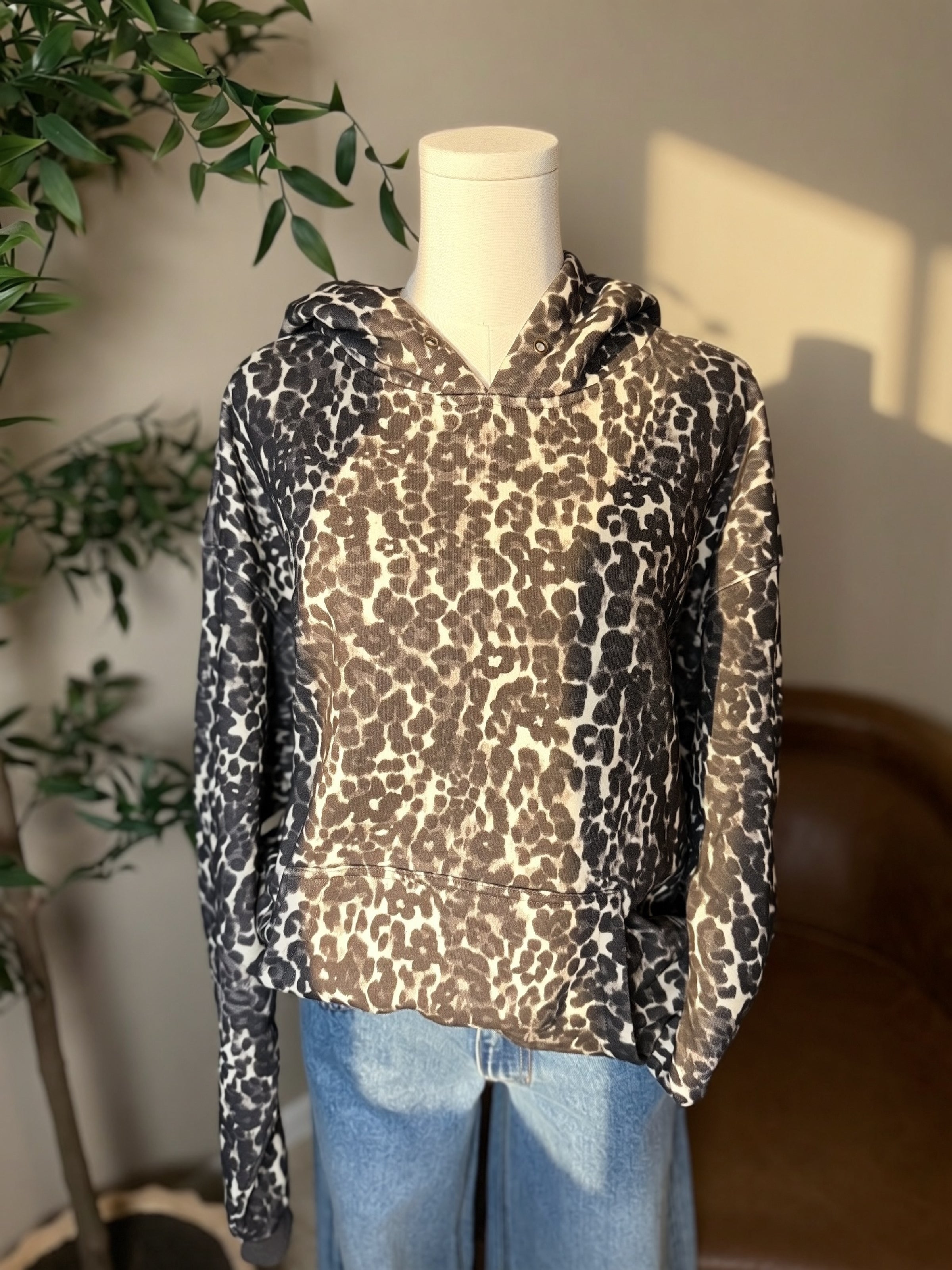 Cheetah Fleece Hoodie