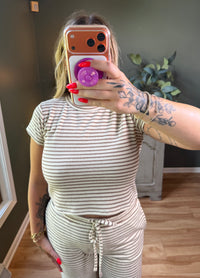 Latte Stripe Top