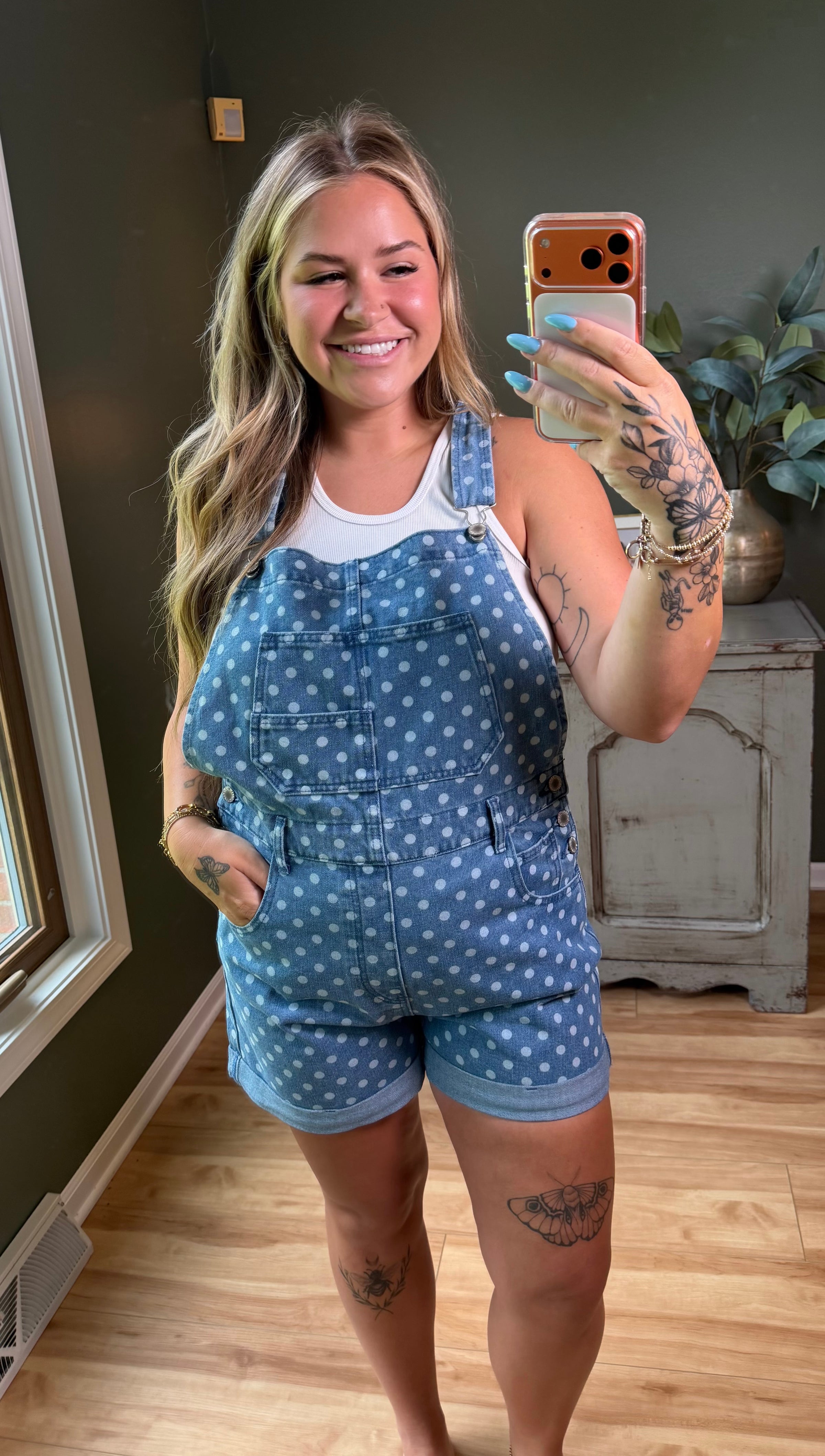 Polka Dot Shortall