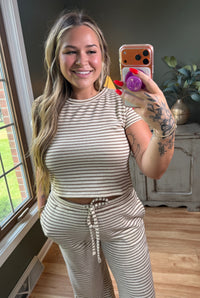 Latte Stripe Top