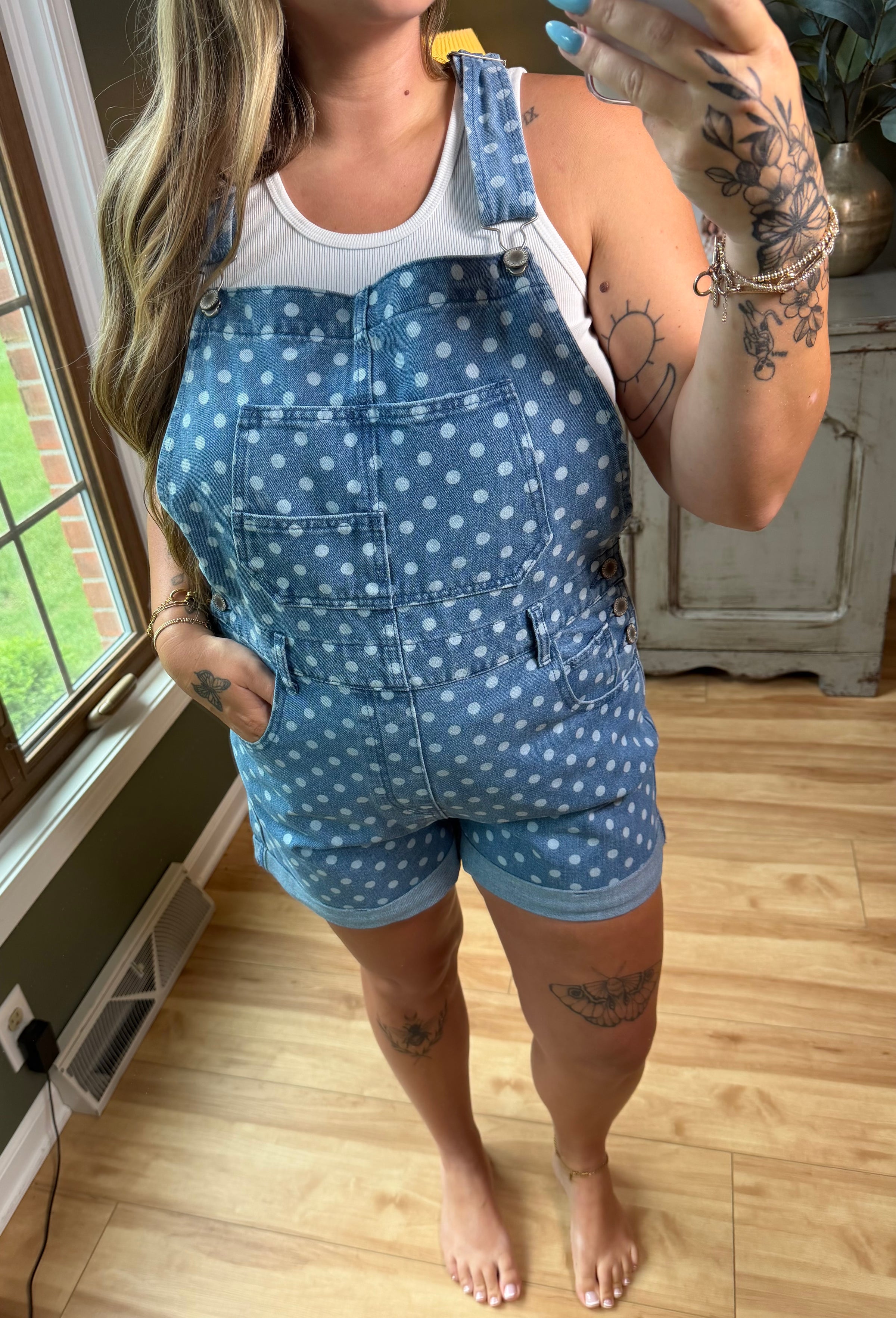 Polka Dot Shortall
