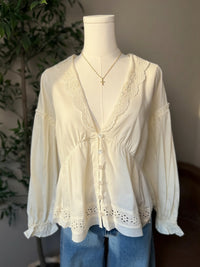 Eyelet Collar Blouse