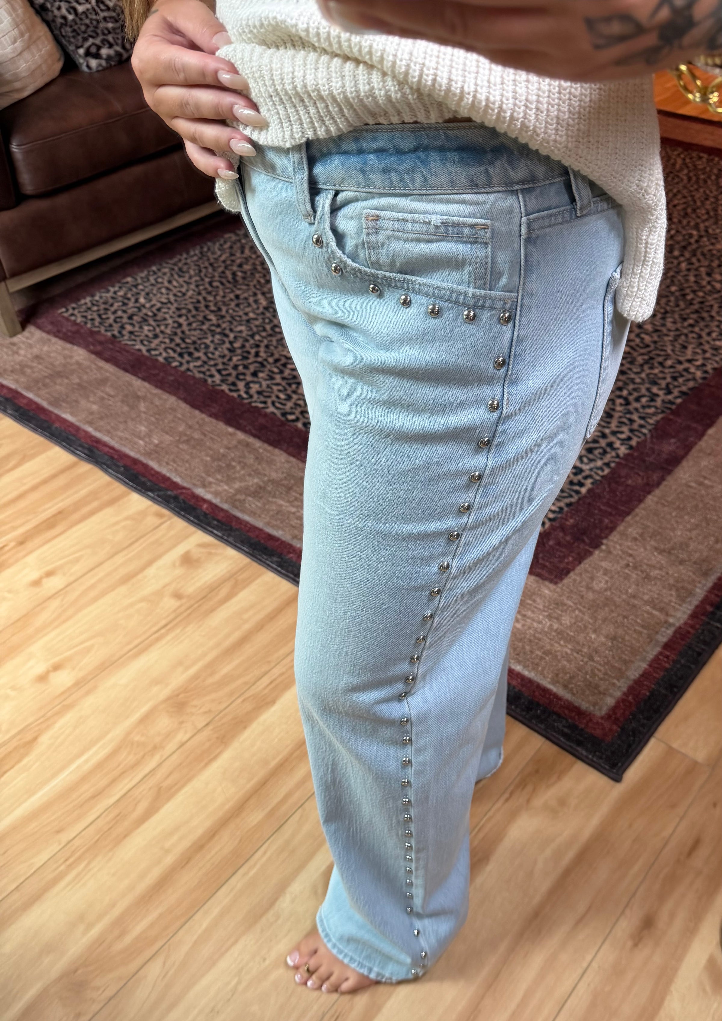 Studded Street Jean