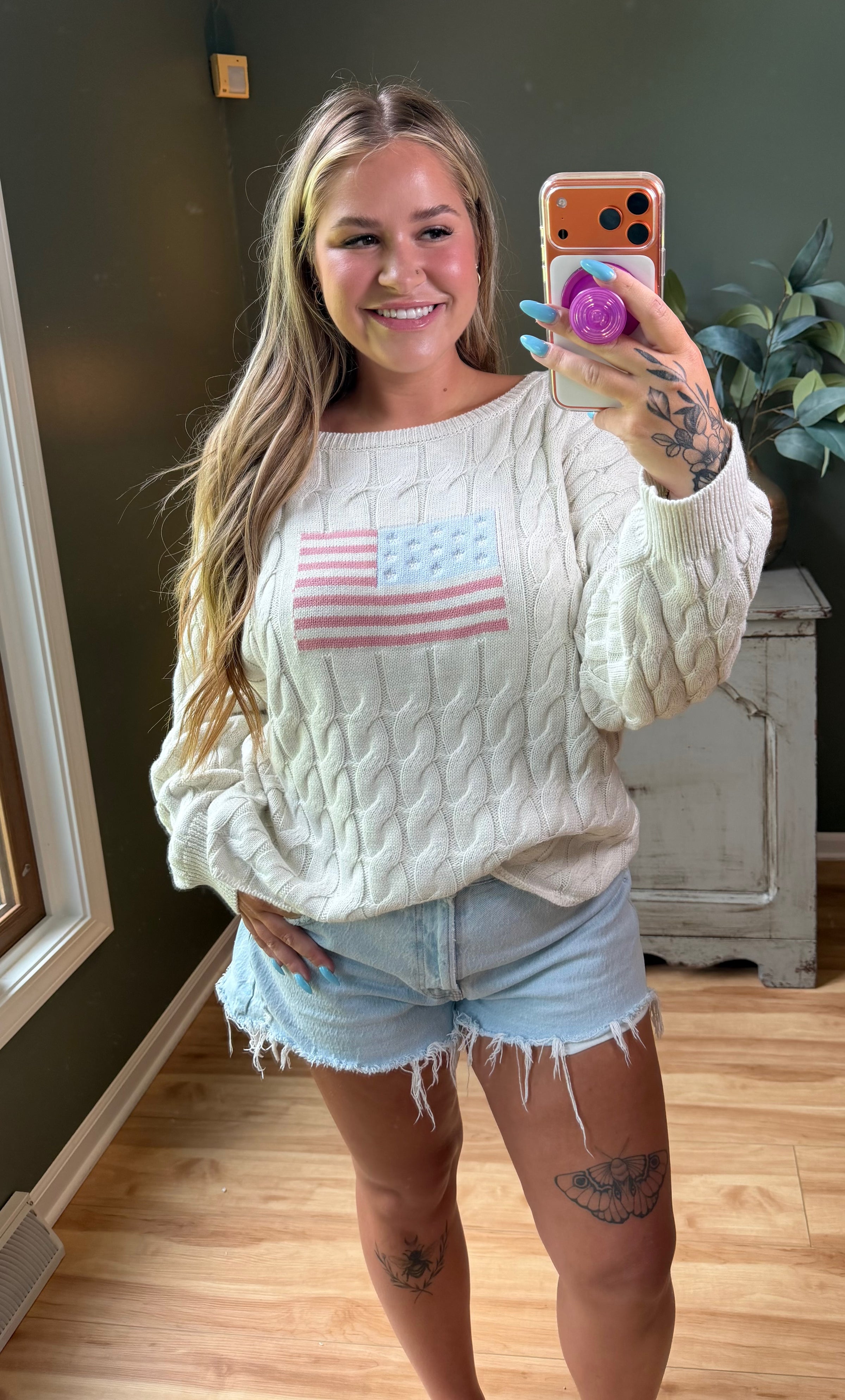 American Flag Sweater