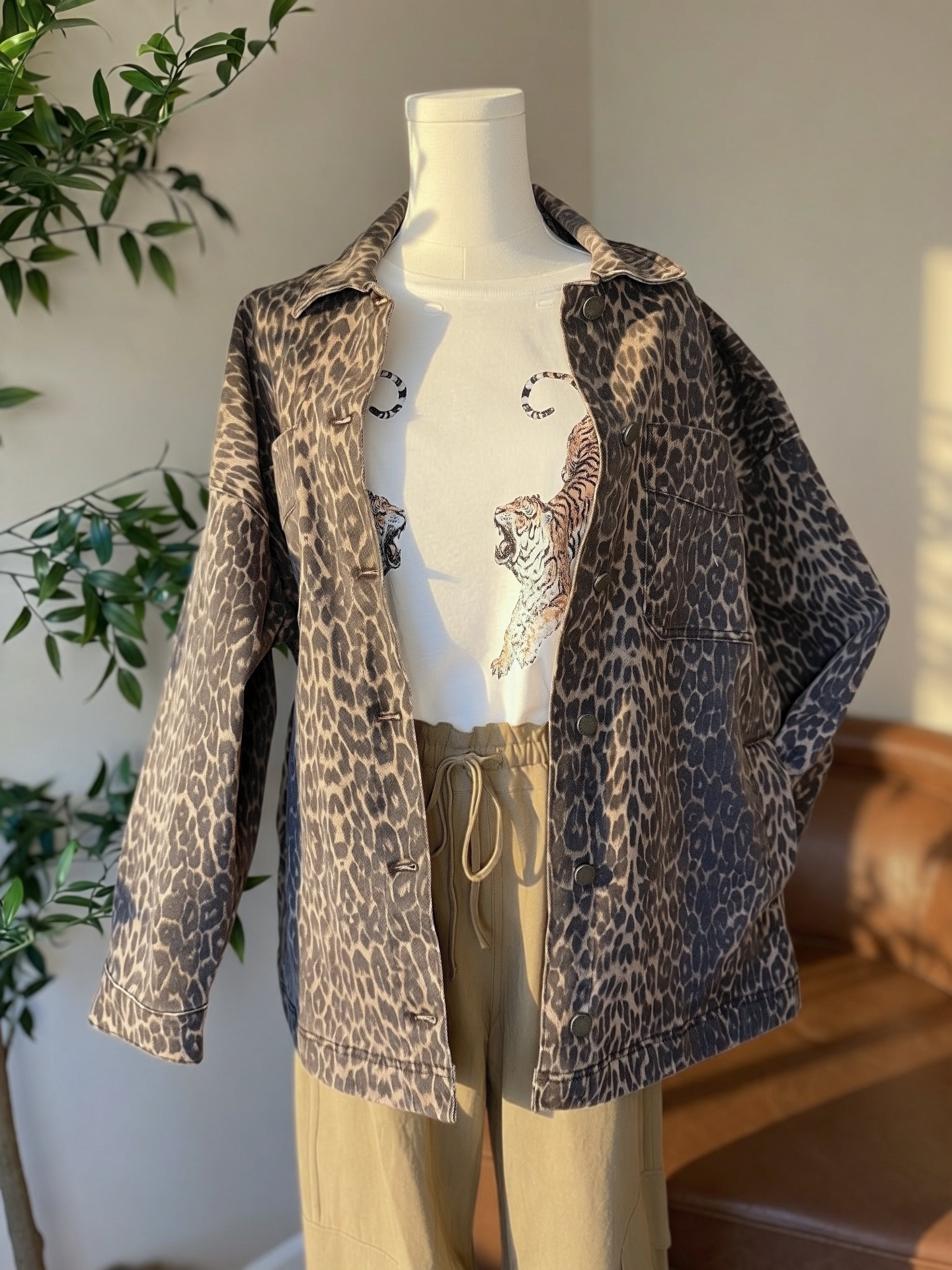 Leopard Denim
