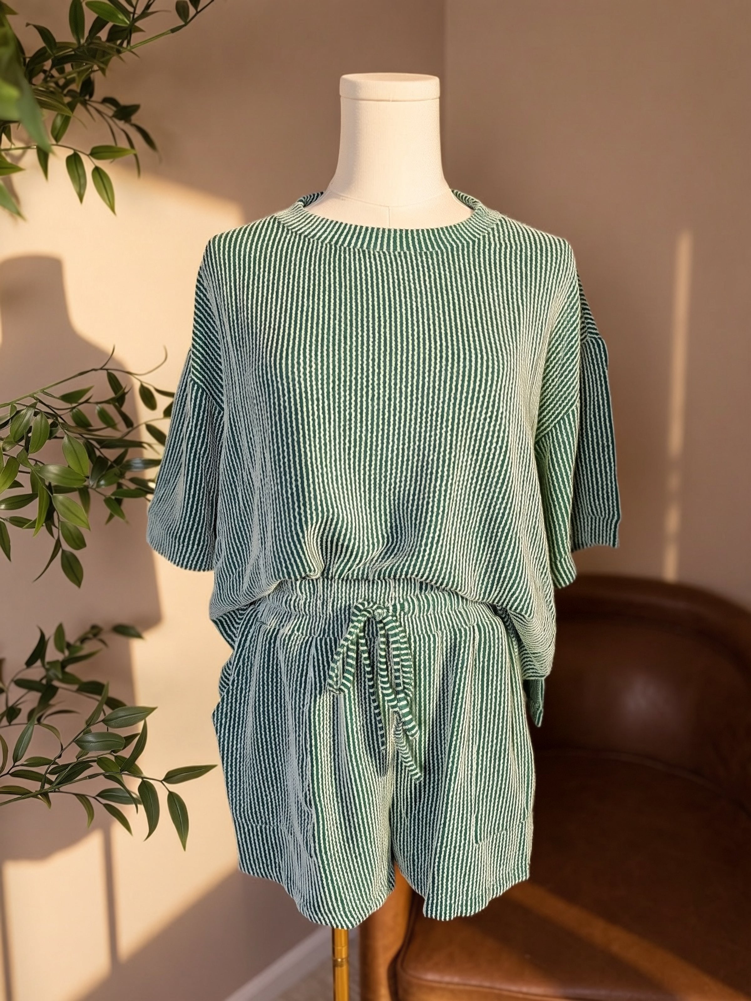 Ribbed Teal Set