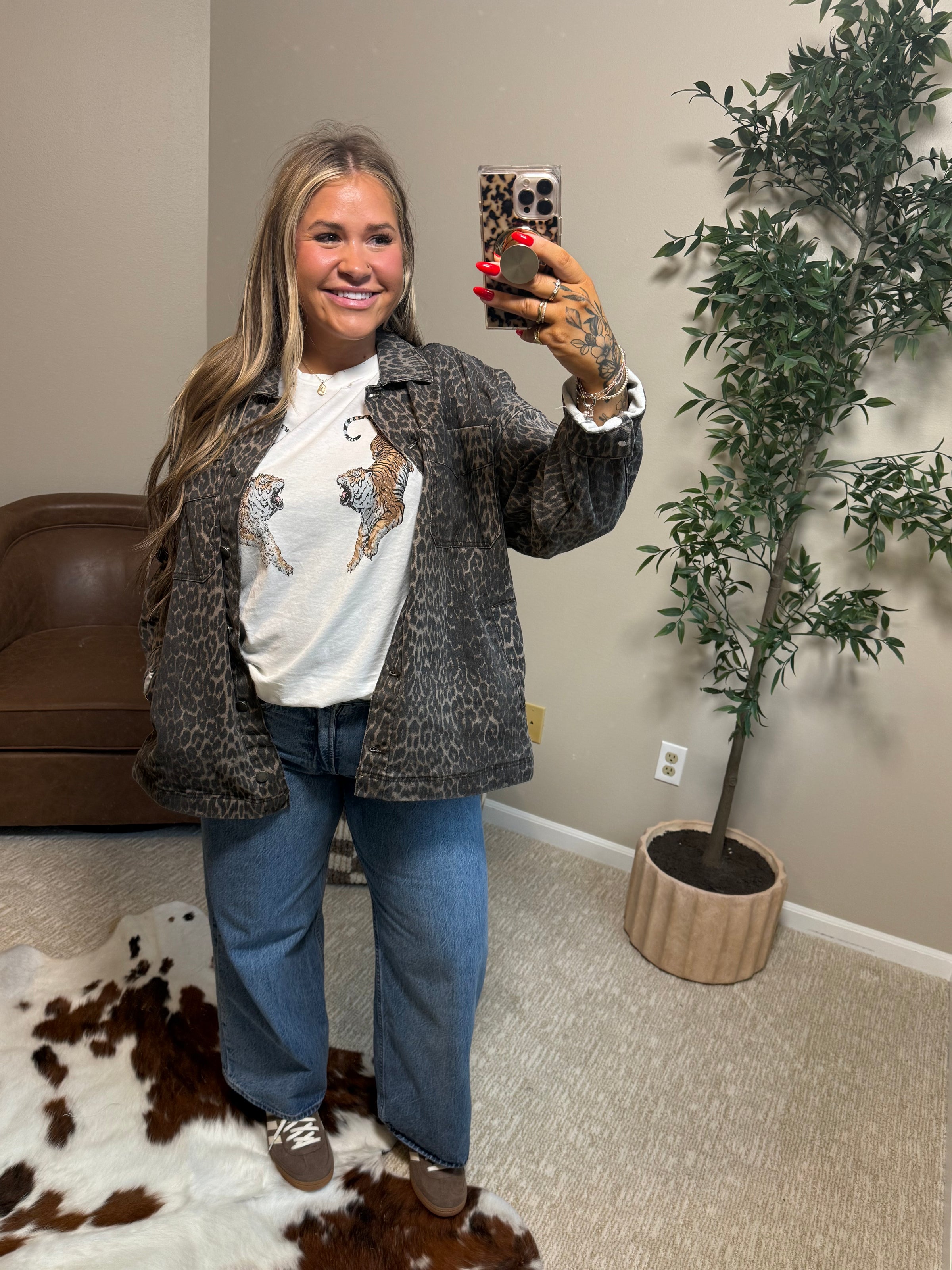 Leopard Denim