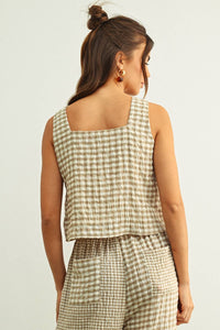 Desert Check Top
