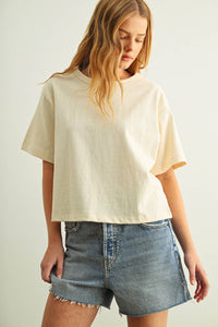 Mushroom Linen Top