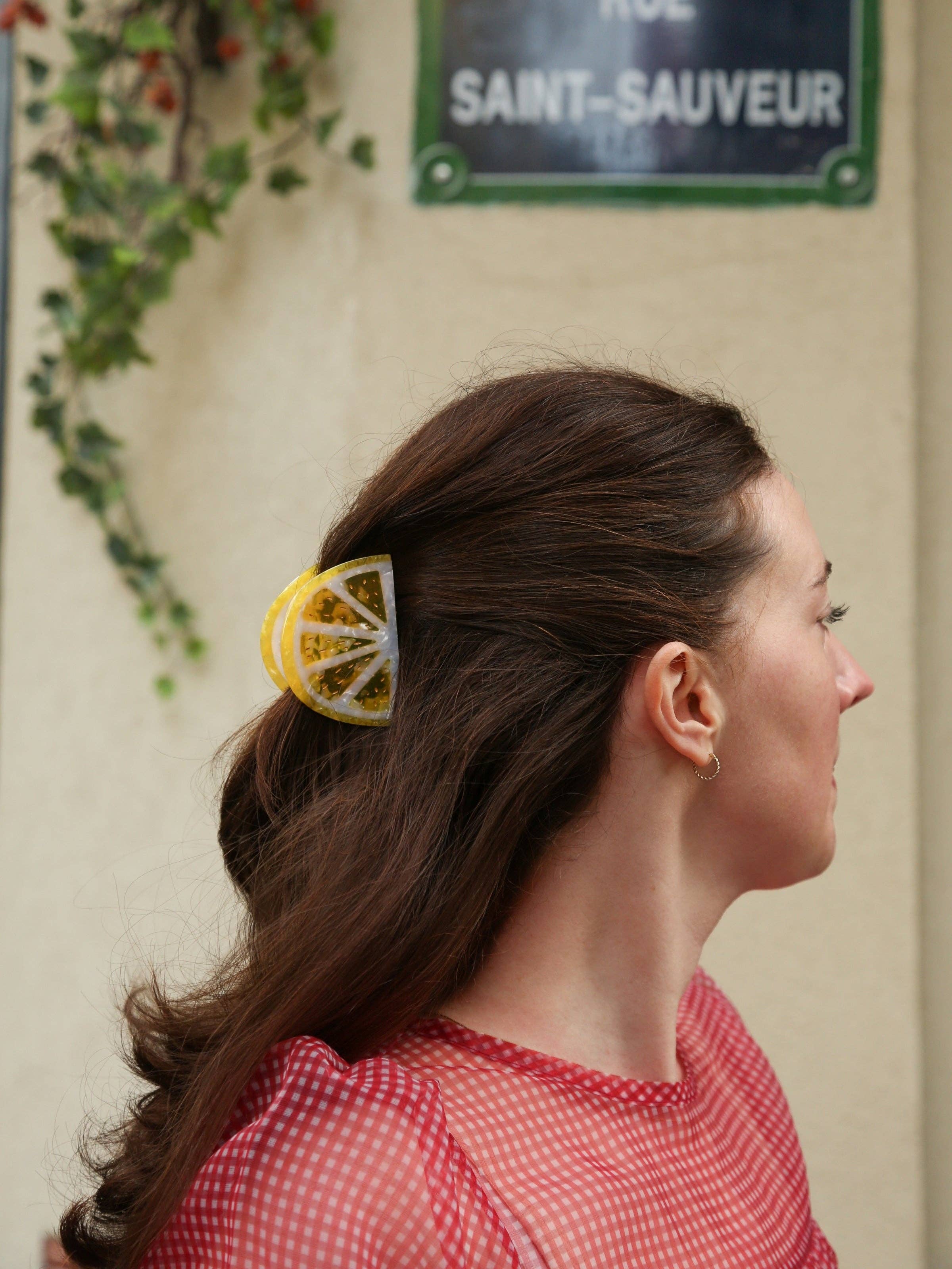 Citrus Slice Claw Clip