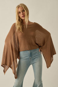 Cropped Poncho Sweater